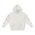 Beige Hibiscus Y2K Surfer Oversized Hoodie