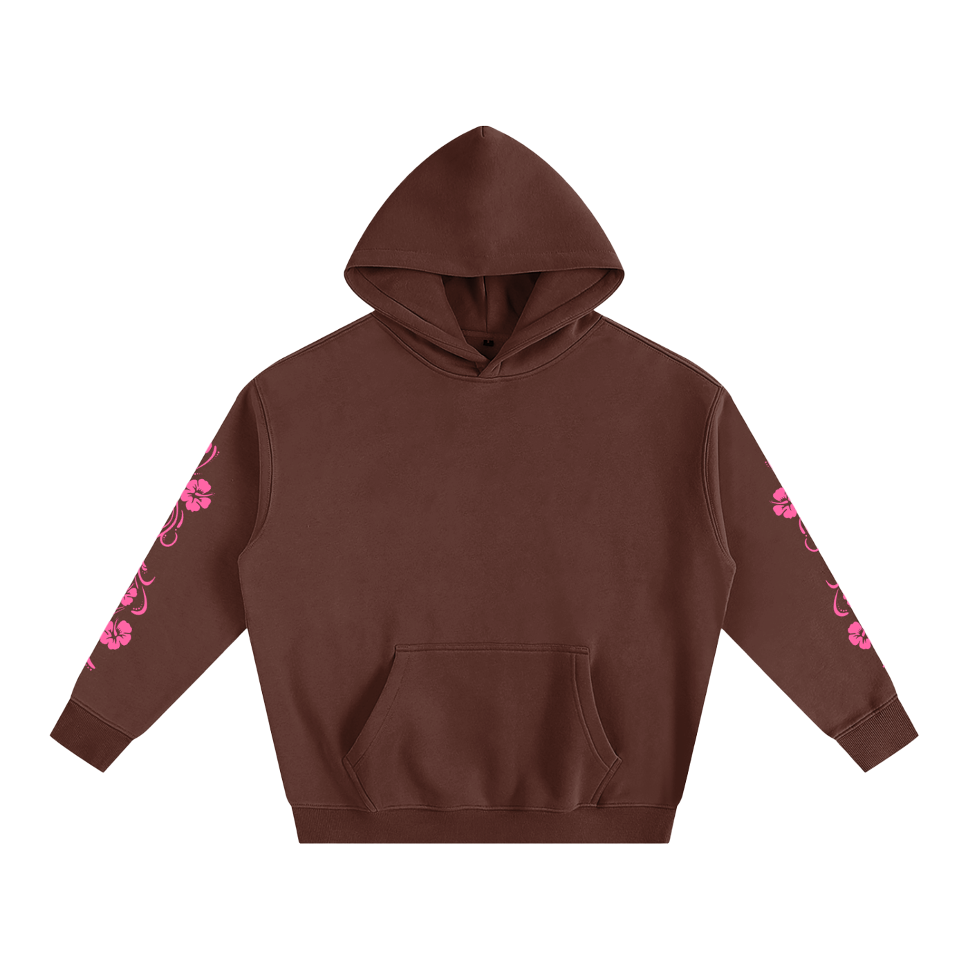 Pink Hibiscus Y2K Surfer Oversized Hoodie