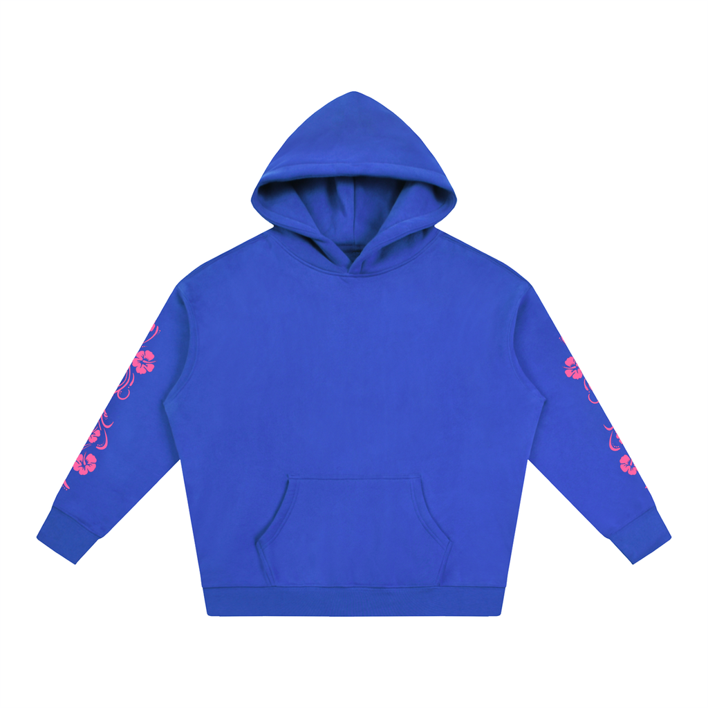 Pink Hibiscus Surfer Oversized Hoodie