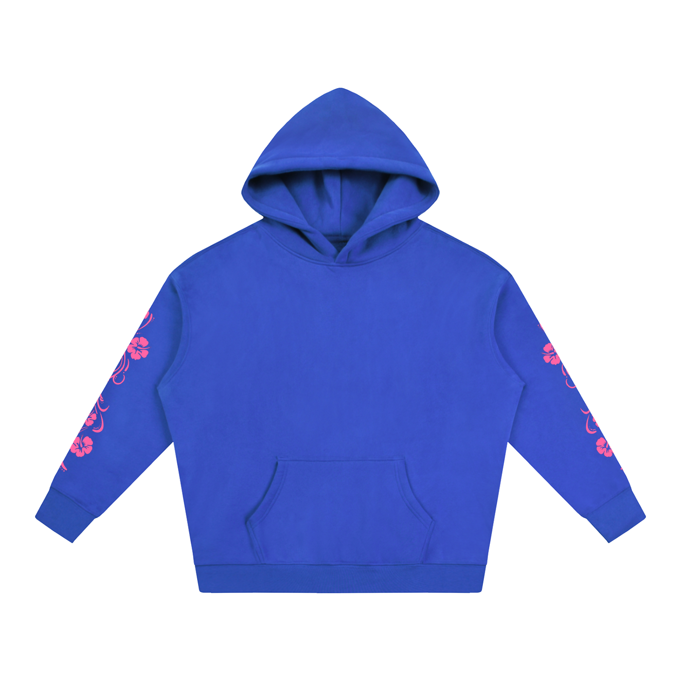 Pink Hibiscus Surfer Oversized Hoodie