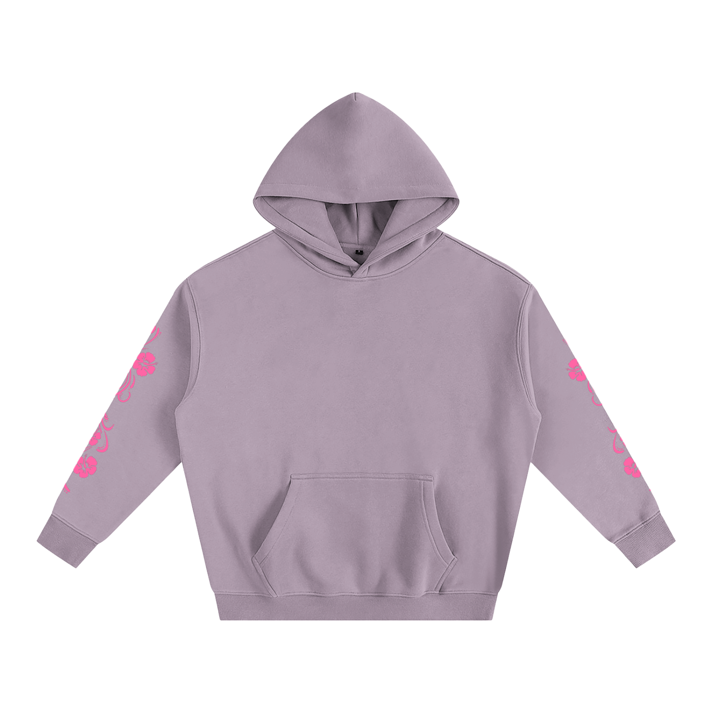 Pink Hibiscus Y2K Surfer Oversized Hoodie