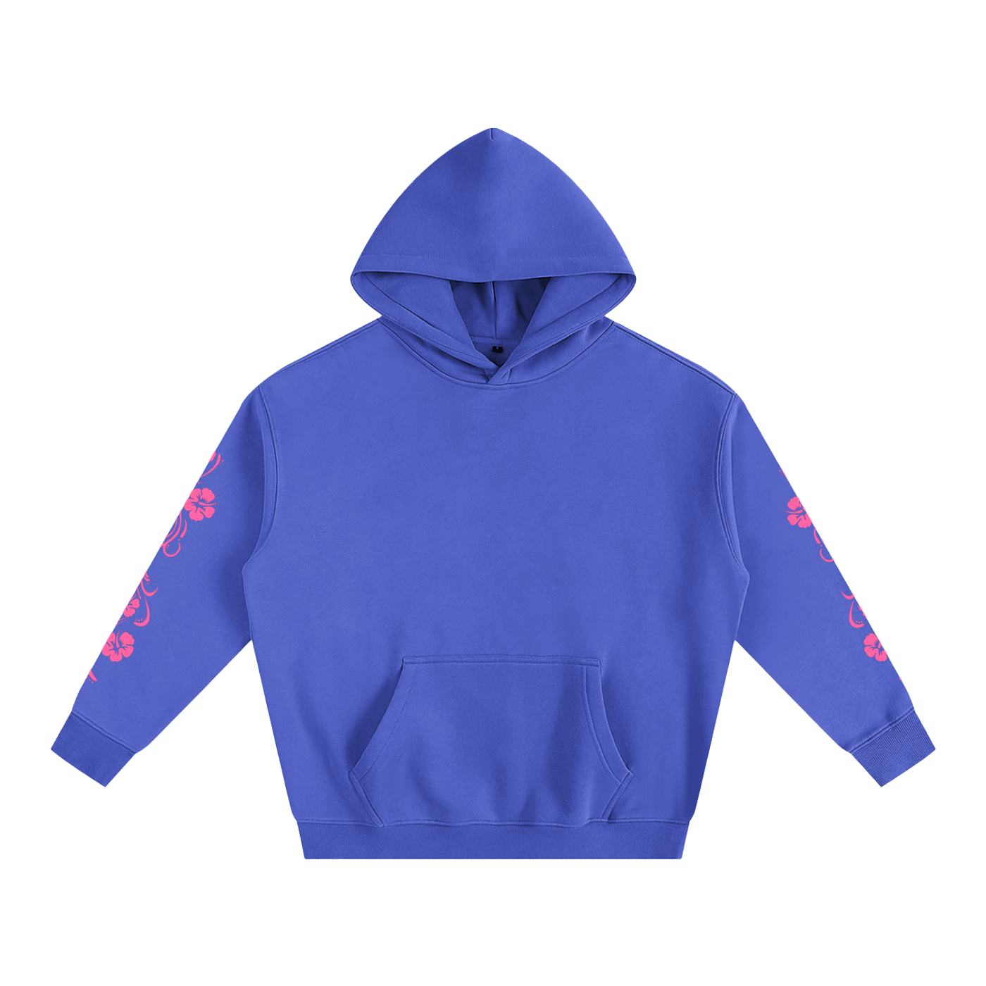 Pink Hibiscus Y2K Surfer Oversized Hoodie