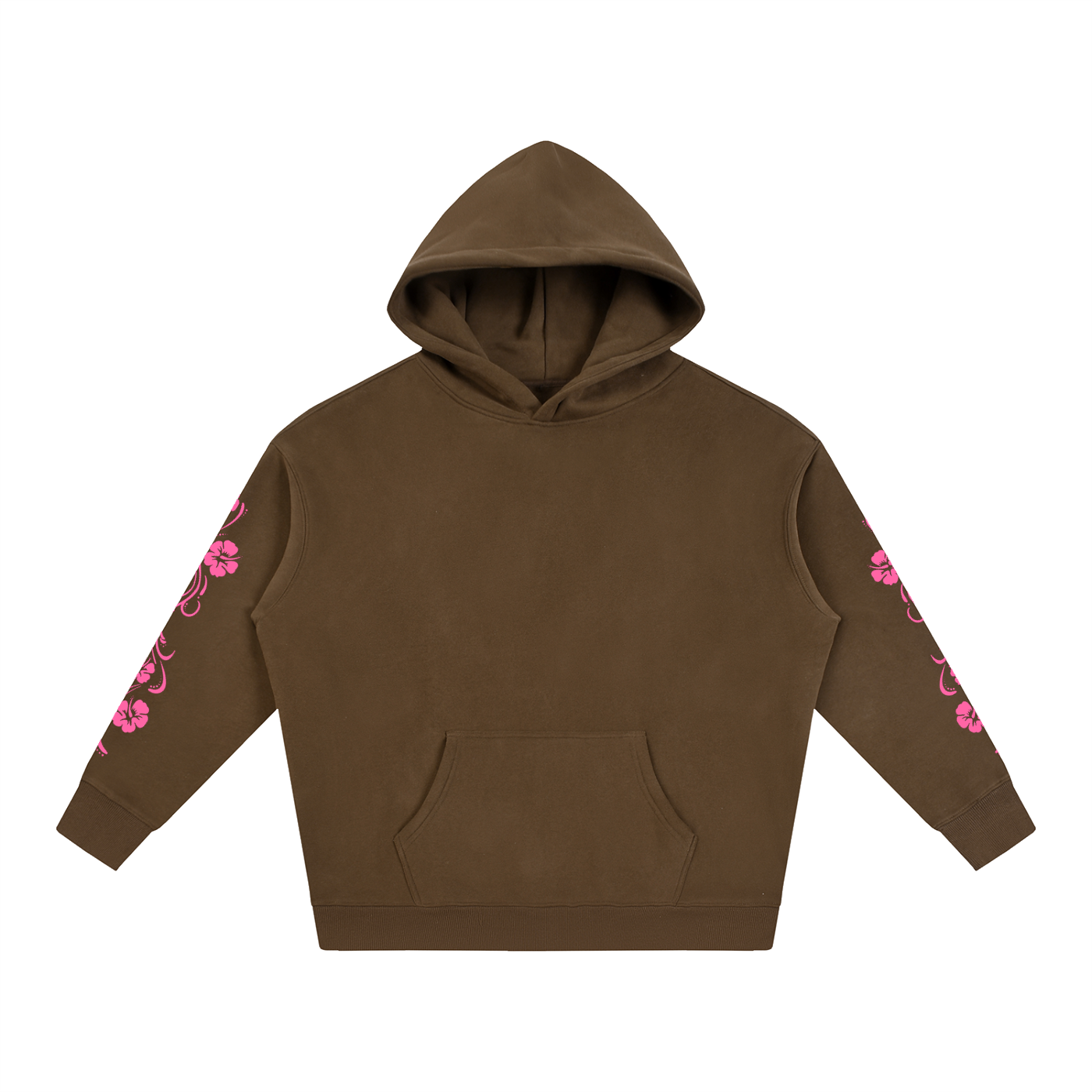 Pink Hibiscus Surfer Oversized Hoodie