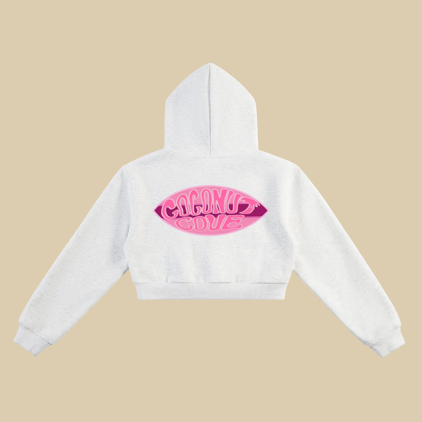 Hibiscus Surfer Cropped Hoodie