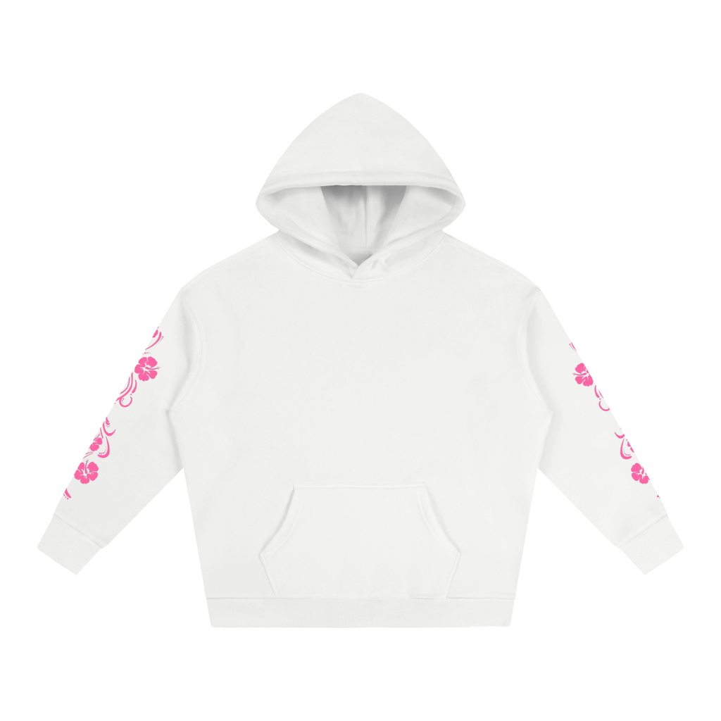 Pink Hibiscus Surfer Oversized Hoodie