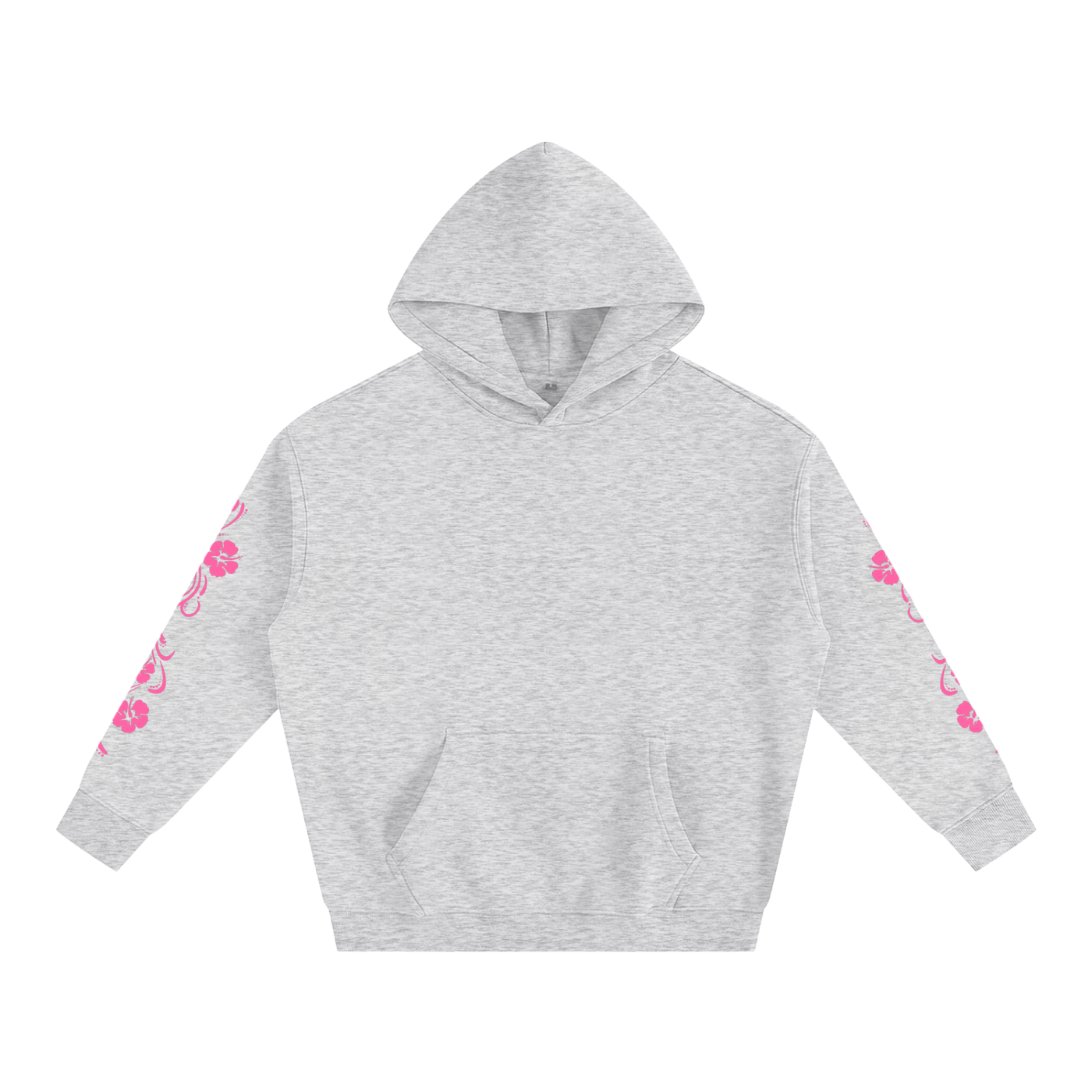 Pink Hibiscus Y2K Surfer Oversized Hoodie